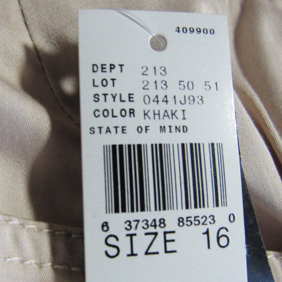 NWT ABstudio KACKI  PANTS SIZE 16 - Picture 3 of 13